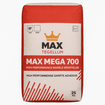 MAX MEGA 700 Tegellijm Wit C2TE – Pallet 48 zakken (25 kg per zak)